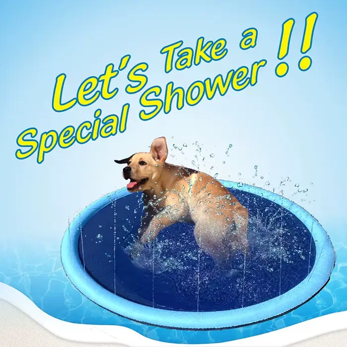 Piscine gonflable pour animaux de compagnie d'été, arroseur d'eau, jeu de polymères refroidissants, 