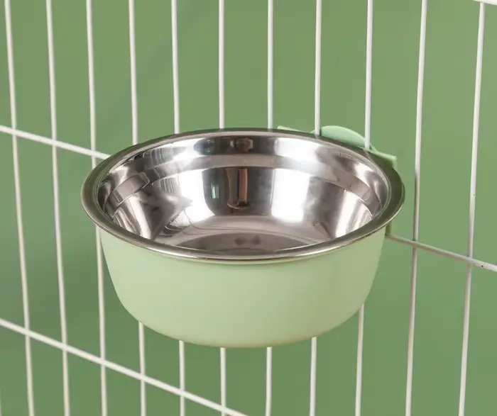 Bol pour chien, chenil amovible en acier inoxydable pour animaux de compagnie, bol d'alimentation à 