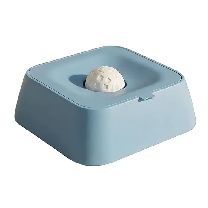 Gamelle interactive anti-glisse pour chien avec balle roulante, distributeur de nourriture et d'eau 
