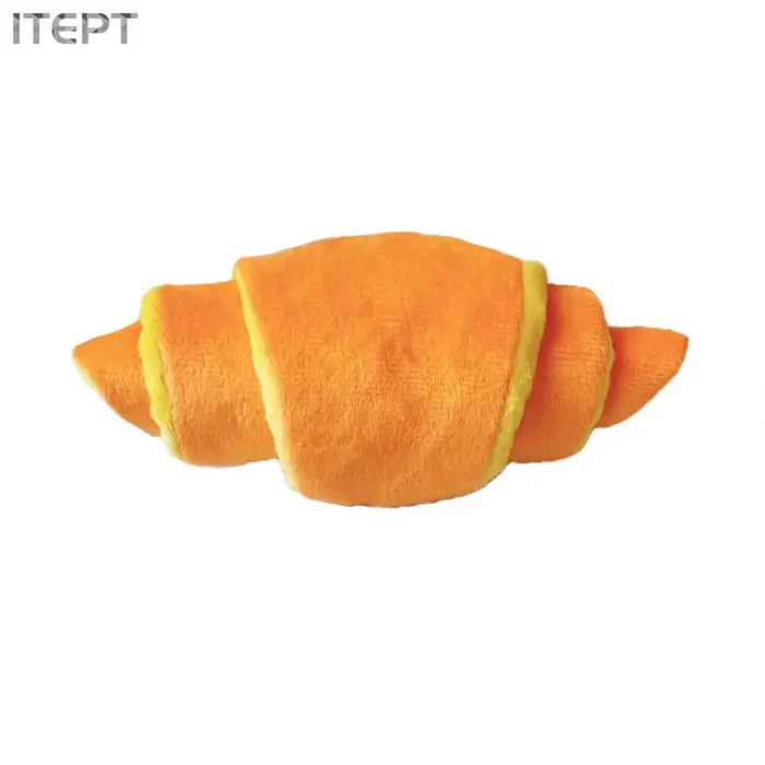 Jouet en peluche pour chien Croissant, jeu interactif de distribution de friandises grinçantes pour 
