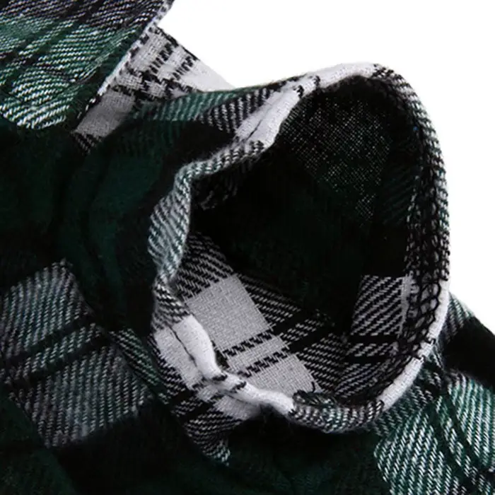Vêtements pour petits chiens/chat, chemise à carreaux, manteau à revers, veste, hauts, accessoires p