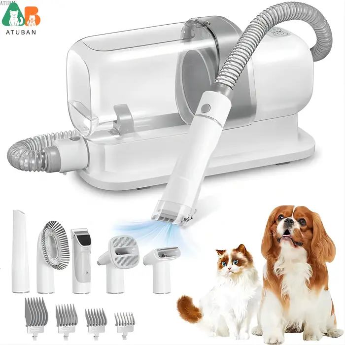 ATUBAN aspirateur de toilettage pour animaux de compagnie et Kit de toilettage pour chiens avec une 