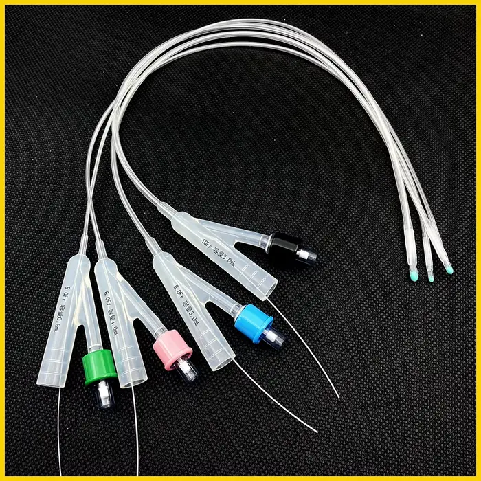 Cathéter urinaire professionnel en Silicone pour chien, Foley, Double Lumen, avec fil de guidage, St