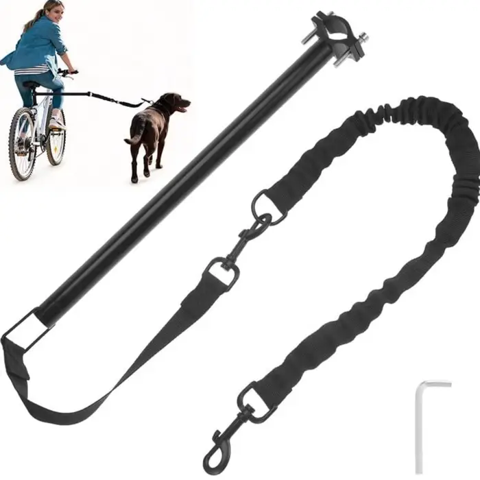 Laisse de vélo mains libres pour chien, attache de vélo amortissante pour l'exercice, support de cyc