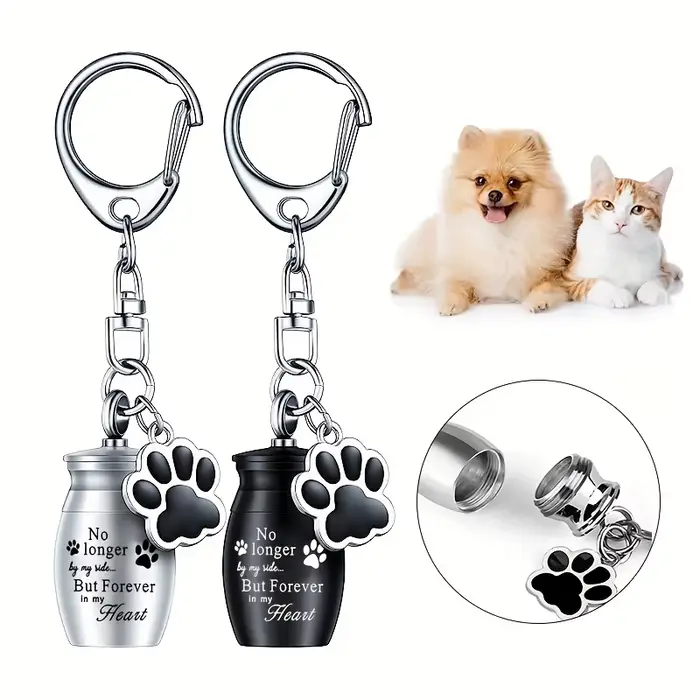 Porte-clés urnes pour animaux de compagnie, chien/chat pour cendres, bijoux de crémation, souvenir c