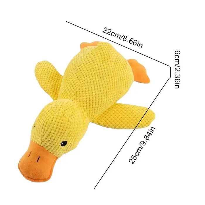 Jouet de canard apaisant pour chiens, interactif, doux et confortable, fournitures de dentition, jou