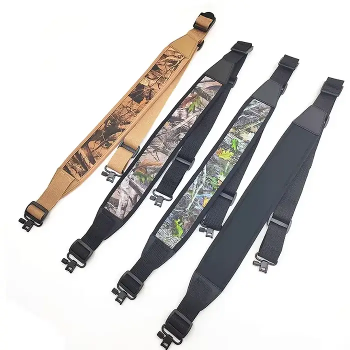 Harnais à 2 points avec émerillons, épaulettes durables, sangles d'épaule réglables en nylon, accessoires de chasse