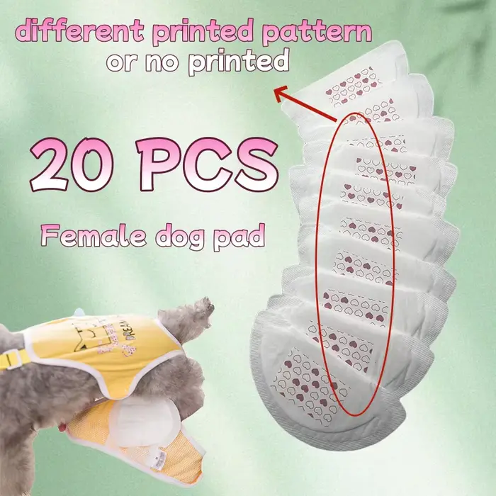30/60/100 pièces coussin physiologique pour animaux de compagnie chiens période menstruelle couches 