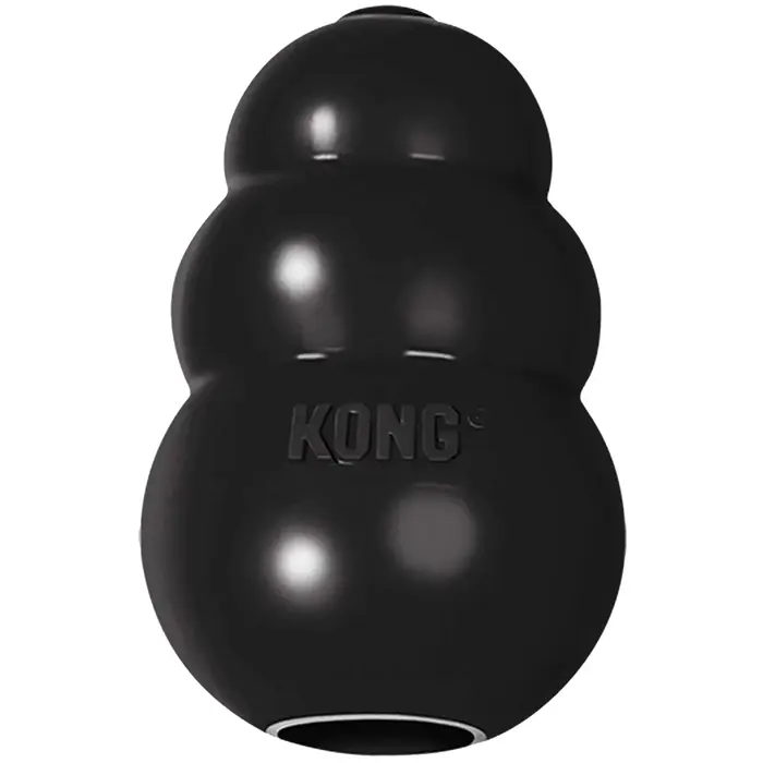 KONG - Jouet pour chien extrême - Caoutchouc naturel le plus résistant, noir - Amusant à mâcher, à c