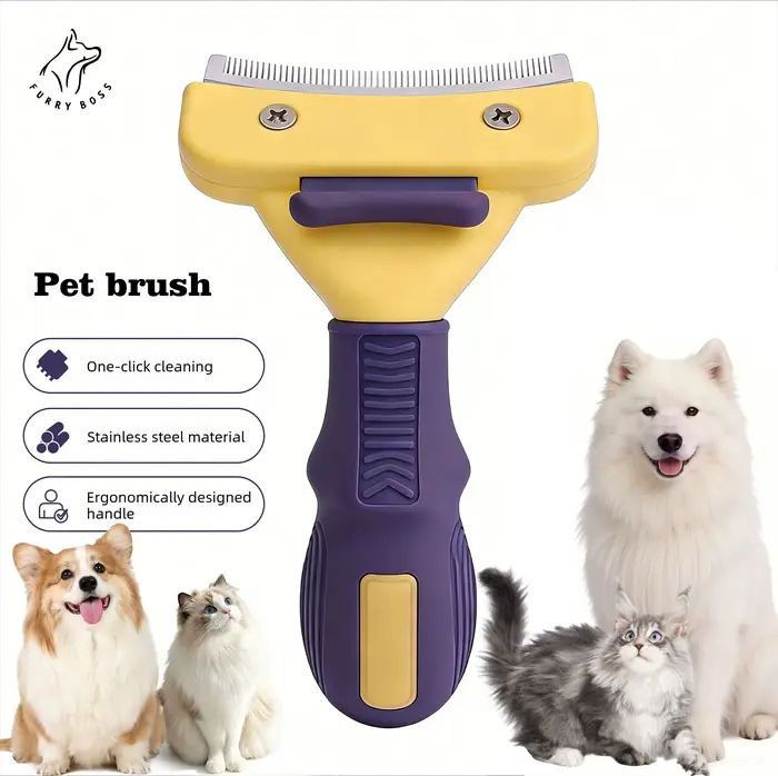 Brosse pour animaux de compagnie, outil de toilettage, peigne anti-poils, brosse pour enlever les po