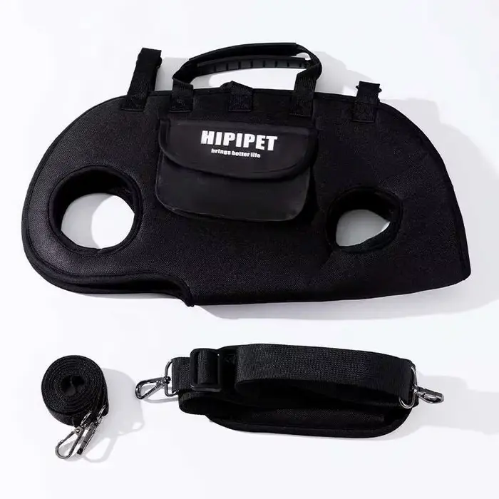 Sac à dos avec harnais de levage pour chiens, pour petits chiens, porte-sling avec poignée, laisse, 