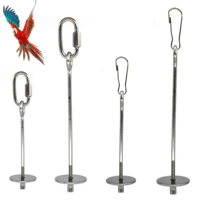 Mangeoire à perroquets en acier inoxydable pour animaux de compagnie, fourchette à fruits et maïs, j