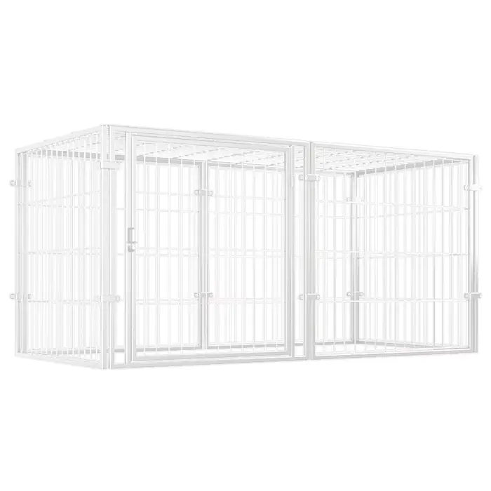 Cage pour animaux de compagnie de 48 pouces, facile à assembler, en fil métallique robuste, avec por