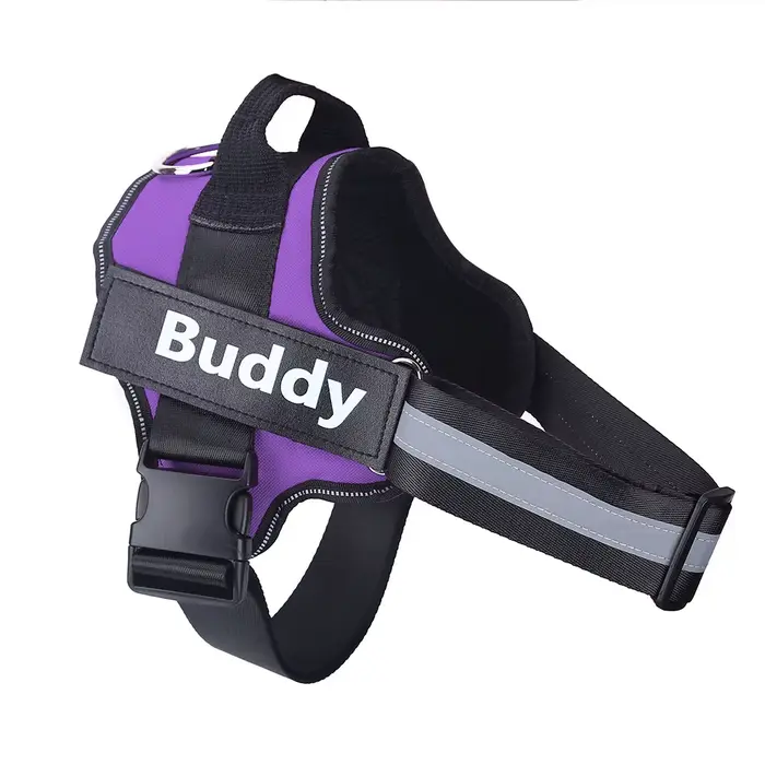 Gilet harnais pour chien respirant et réfléchissant personnalisé, harnais réglable pour animaux de c