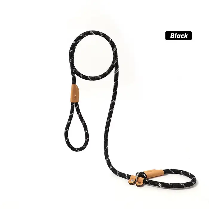 Laisse de dressage pour chien 5/6 pieds - Laisse à glissière en corde tressée robuste et résistante,