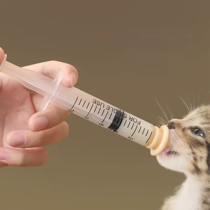 1 ensemble de sucette d'alimentation pour chaton, seringue de sucette en Silicone pour chiot, chaton