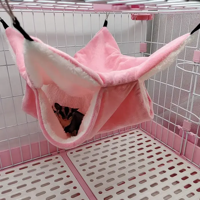 Hamac chaud d'hiver pour animaux de compagnie, Double couche épaisse en peluche pour Hamster, Chinch