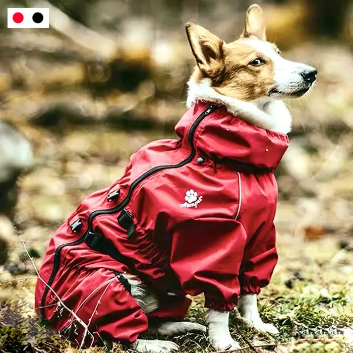 Veste d'extérieur imperméable pour chien, vêtements d'hiver, manteau chaud, grande combinaison réflé
