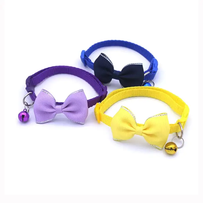 Colliers pour animaux de compagnie, nouveaux colliers à cloche avec nœud pour animaux de compagnie, 