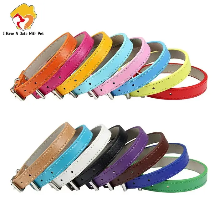 Collier en cuir souple solide pour chien
