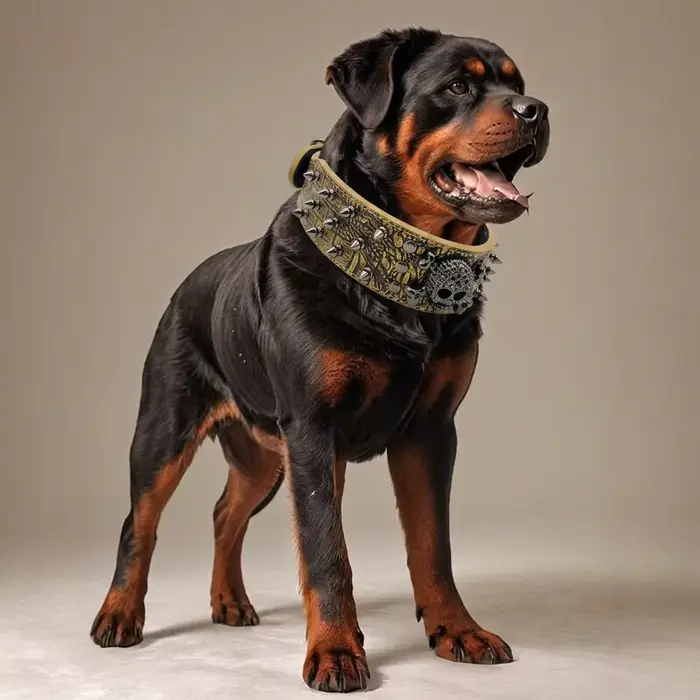 Collier pour chien à pointes et clous, avec laisse de traction, pour chiens de petite, moyenne et grande taille, bouledogue, réglable, anti-morsure