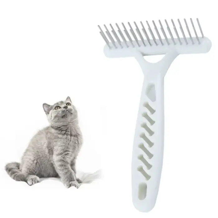 Brosse de toilettage professionnelle pour animaux de compagnie, râteau à fourrure à poils longs, out