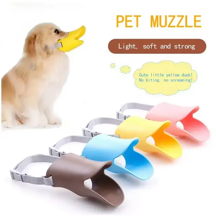 Muselière pour chien en silicone souple et sûre – Anti-morsure, Anti-aboiement, pour chiens de petit