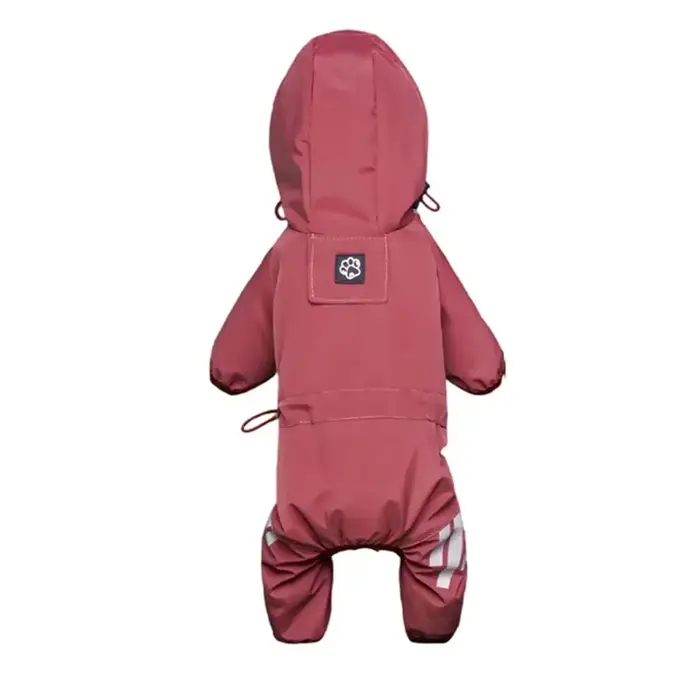 Imperméable en PU pour animaux de compagnie avec capuche, vêtements imperméables pour petits chiens,