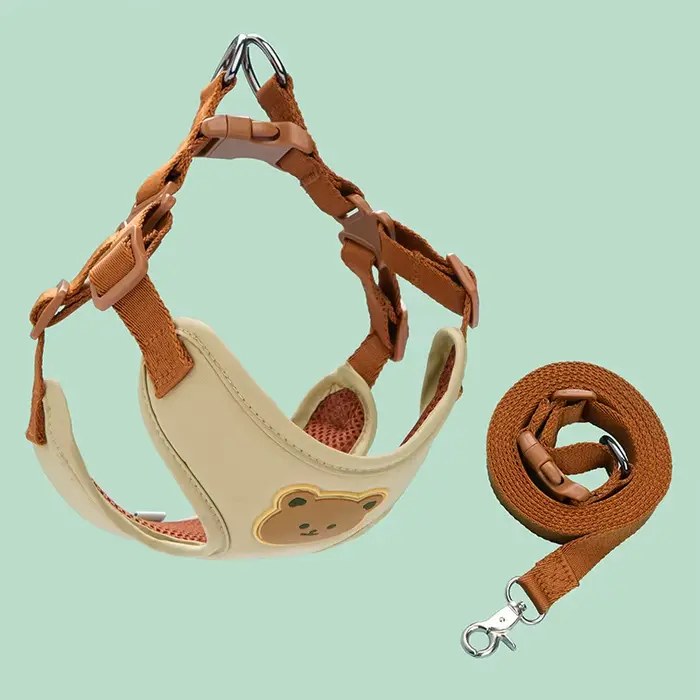Ensemble de harnais et laisse pour chien, gilet pour petit et moyen chien, sangle de poitrine respir
