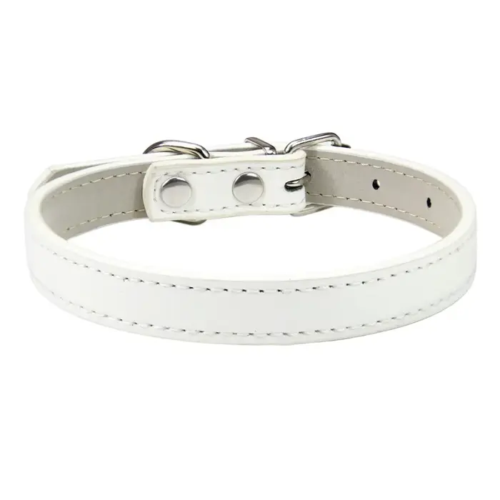 Collier en cuir souple solide pour chien, sangle de cou réglable pour chiot, colliers sûrs pour peti