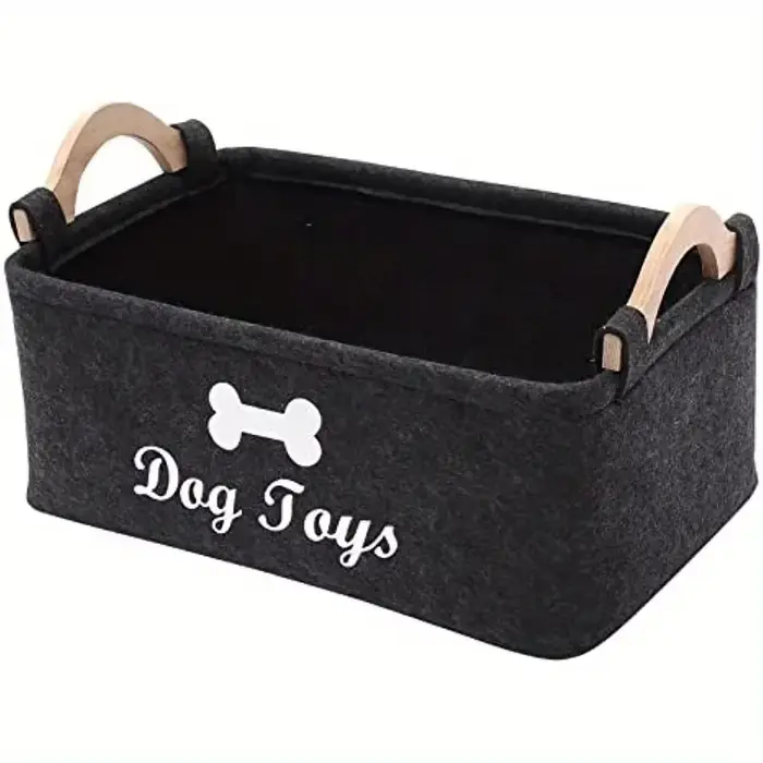 Boîte à jouets en feutre pour animaux de compagnie, boîte à jouets pour chien, boîte de panier de ra