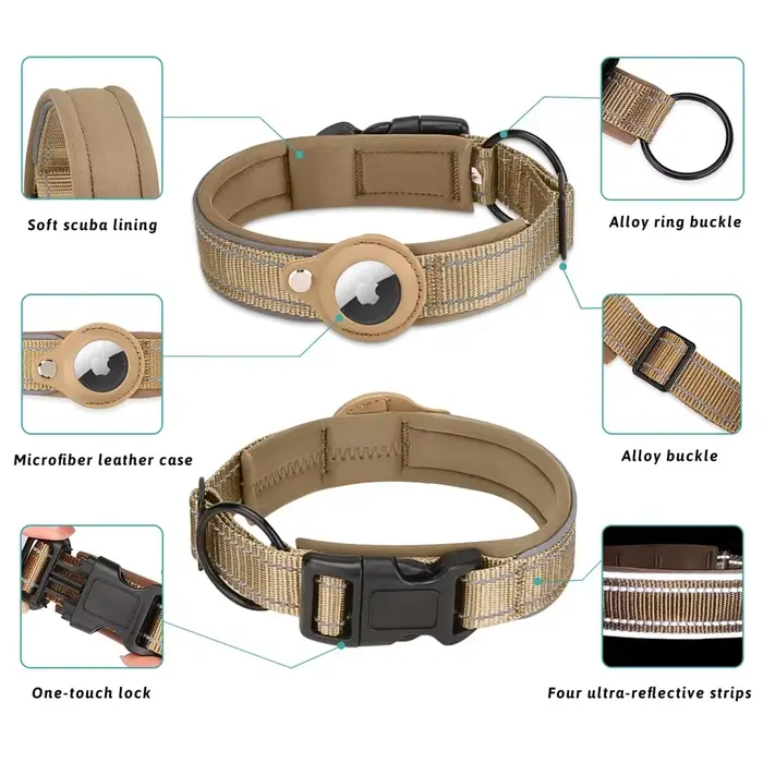 Collier de chien imperméable et Anti-perte