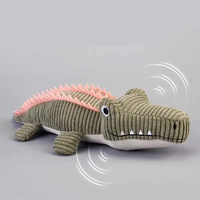 Jouet réaliste en peluche Crocodile pour chien