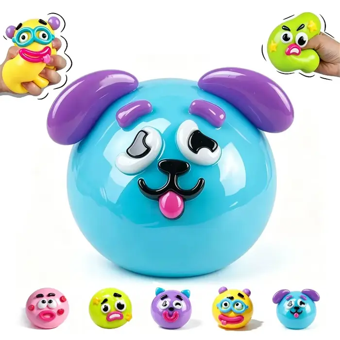 Nouveauté 2026 Smushers Squishy, Jouet Squishy Curiosities Dog Face Swap, Jouet à presser mignon, do