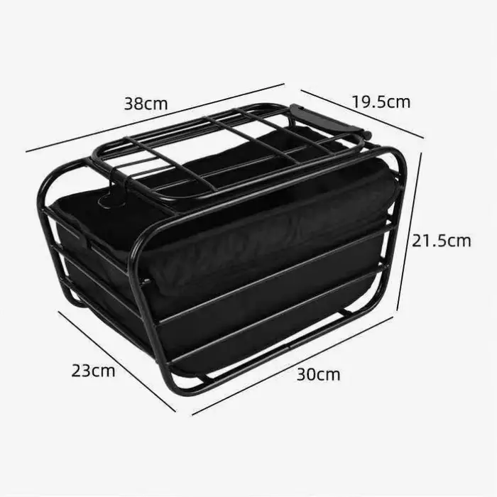 Panier de vélo 2-en-1 pour chiens et chats de petite et moyenne taille jusqu'à 12 lb, pour courses quotidiennes, panier de transport pour animaux de compagnie à fixer sur le porte-bagages arrière