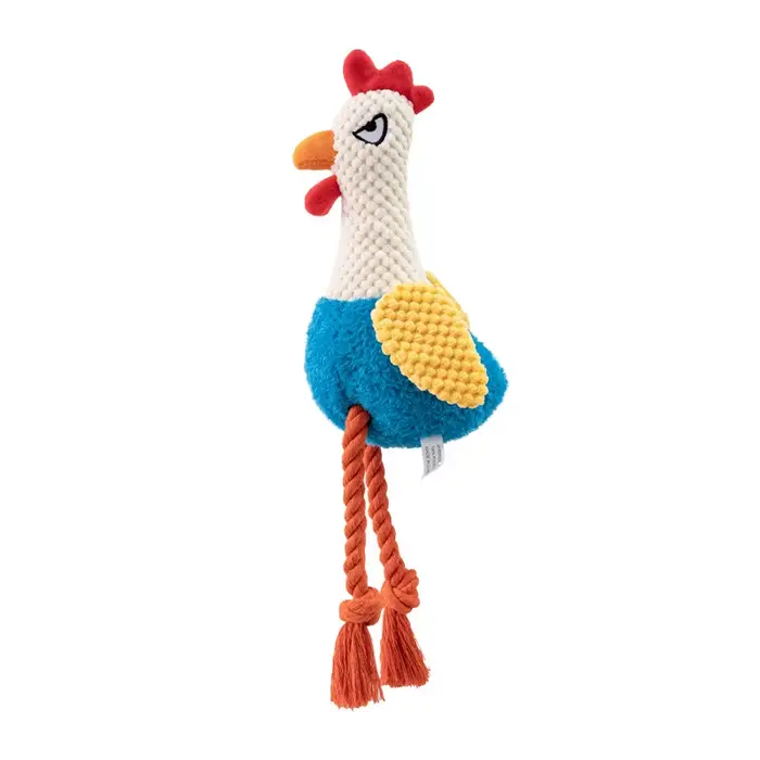 Jouets pour chiens en corde de poulet en peluche, petits, durables, avec son, pour chiots et chiens,
