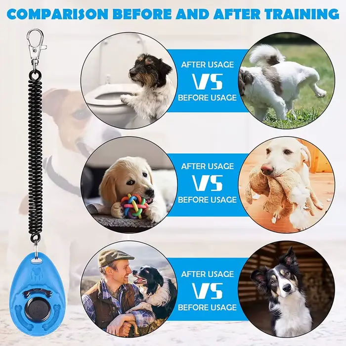 Clicker d'entraînement pour chiens, avec dragonne réglable, Durable, léger, facile à utiliser, pour 