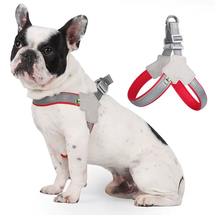 Aucun harnais de chien de compagnie de traction pour les petits gros chiens respirant chiot réglable