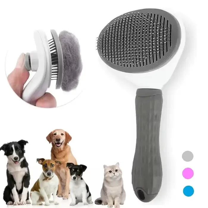 Brosse pour chien et chat, peigne autonettoyant pour enlever les poils d'animaux, outils de toiletta