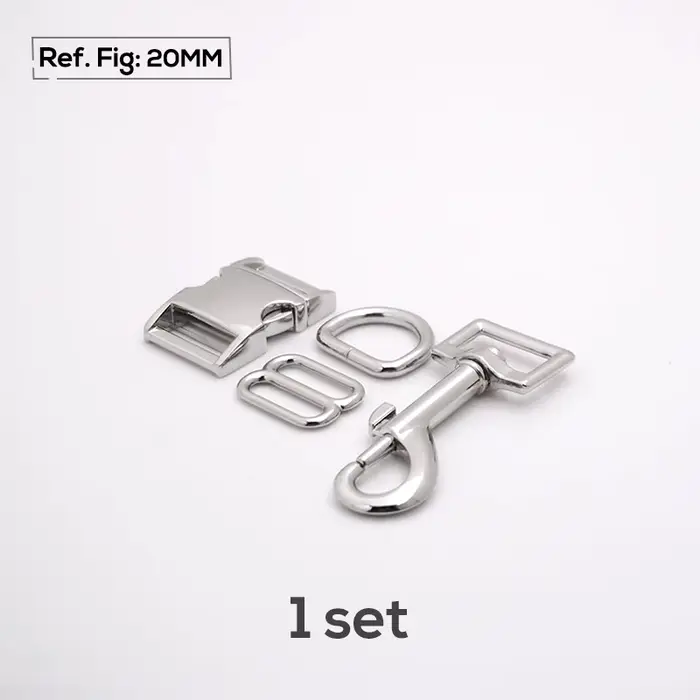 Kit de collier de chien bricolage, fermoir à anneau en D réglable, sangle de 25mm, accessoire de cou