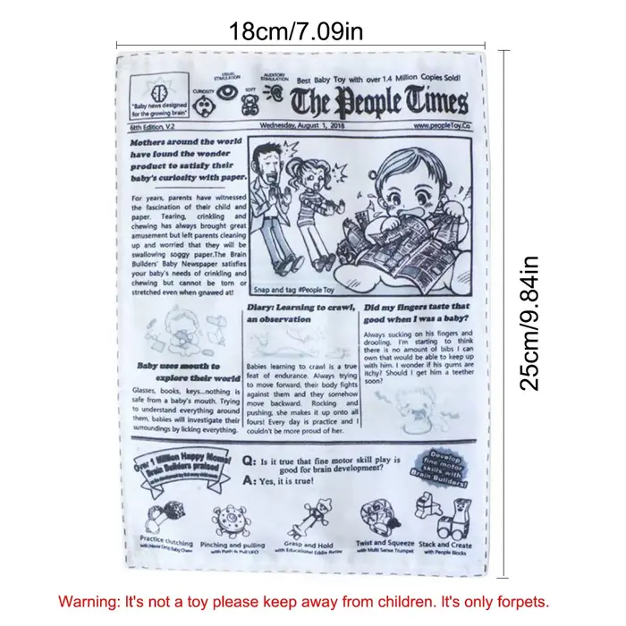 Jouet sonore anti-déchirure pour chien, 1 pièce, simulation de journal couinant, carte de jeu K Q J,
