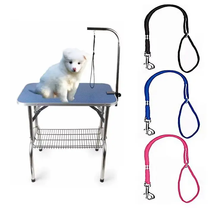 Laisse réglable et Durable pour chien, en Nylon, boucle de verrouillage pour animaux de compagnie, h
