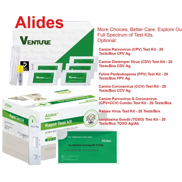 Kit de Test Rapide d'Antigène du Parvovirus Canin Ranlraka, Kit de Test CPV pour Chiens, Kits de Tes