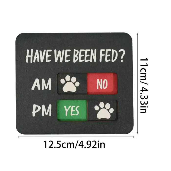 4/1 Pièces Aimant de Référence Alimentaire pour Animaux (Chats et Chiens) en Bois, avec Message 'Ave