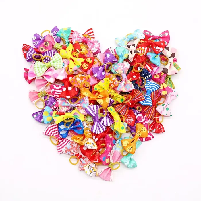 Nœuds de toilettage pour chiens, 10/20 pièces, mélange de couleurs, accessoires pour petits chiens, 