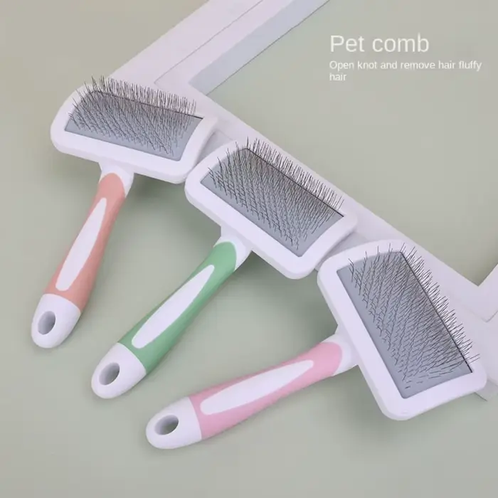 Brosse de toilettage à poils longs pour animaux de compagnie, peigne pour chien et chat, dissolvant 