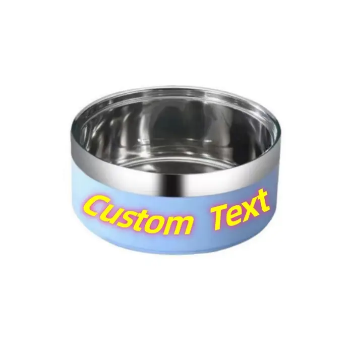 Bol de nourriture rond en acier inoxydable pour chien, 1 pièce, personnalisé, épais, Anti-chute, bol