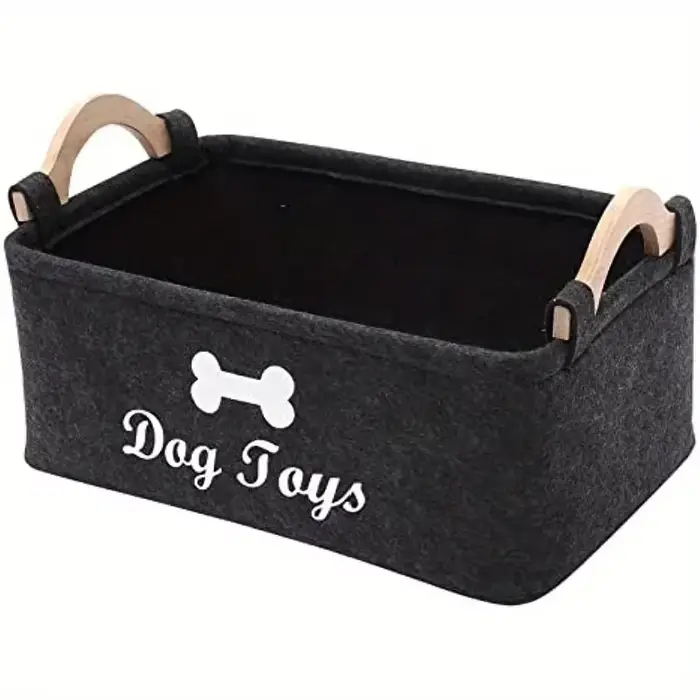 Boîte à jouets pour animaux en feutre, boîte à jouets pour chien, panier de rangement - idéal pour o