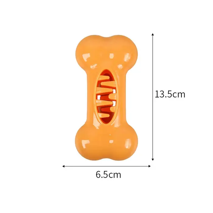 Jouet à mâcher interactif en forme d'os pour chien, distributeur de nourriture lent, pour la purific