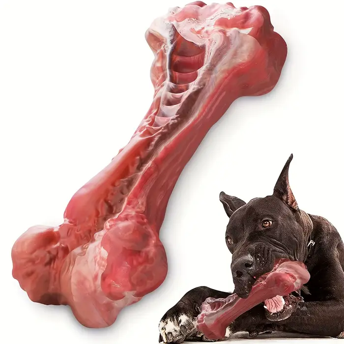 Jouet à mâcher indestructible pour chien, pour mâcheurs agressifs, forme d'os en caoutchouc naturel 